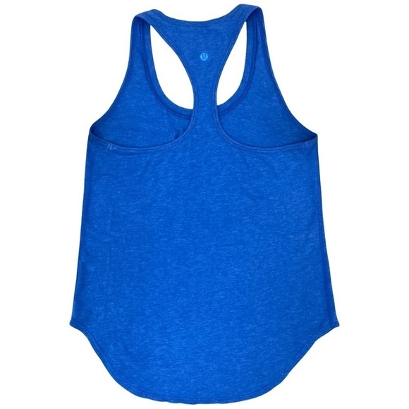 Lululemon Women’s Racerback Blue Cotton Tank Top Front Pocket Size Small - Picture 5 of 6